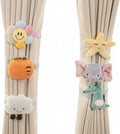 Kids Animal Curtain Tiebacks Plush Elephant Flower Star Set of 2