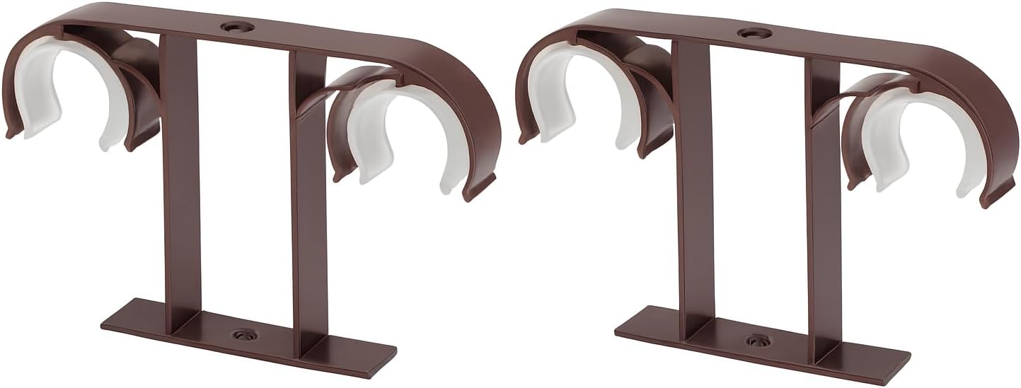 Copper Double Curtain Rod Ceiling Mount 2 Piece with Hardware