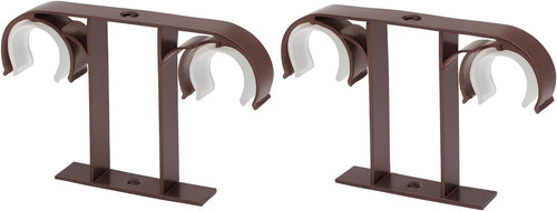 Copper Double Curtain Rod Ceiling Mount 2 Piece with Hardware