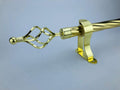 Heavy Duty Double Curtain Rod Holder Metal Gold Set of 4