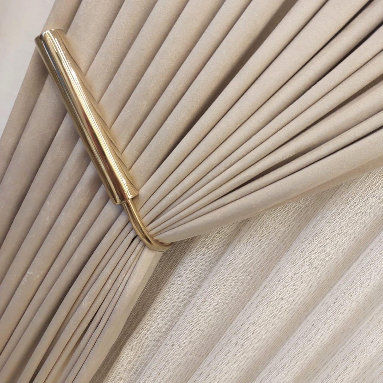 Gold Stainless Steel Single Curtain Tieback Metal Holdback