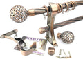 Scarlet Double Curtain Rod Set 60-100cm Dark Rose Copper