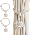 SLEEKEE Cotton Linen Curtain Tie Straps Off-White