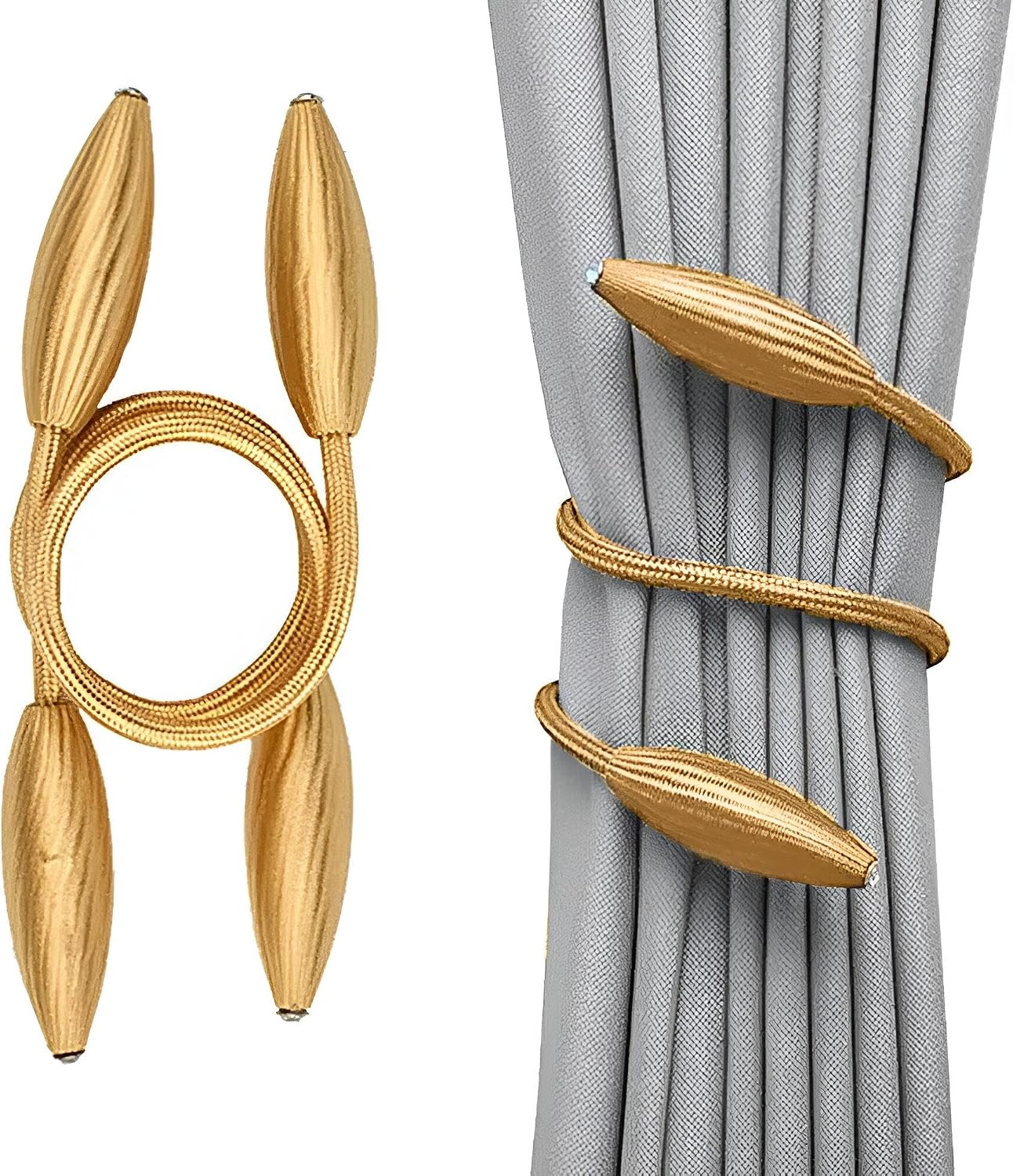 Gold Curtain Clamps for Hanging No Wall Damage 54cm