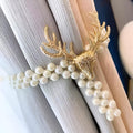 Pearl Bead Lace Curtain Tieback Elegant Drapery Accessory Style 4
