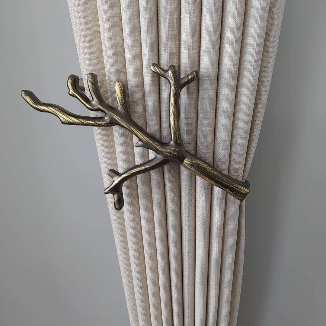 Luxury Tree Branch Metallic Curtain Tieback - Antique Bronze Drapery Holdback